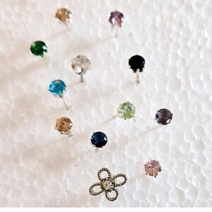 Assorted Single CZ Studs